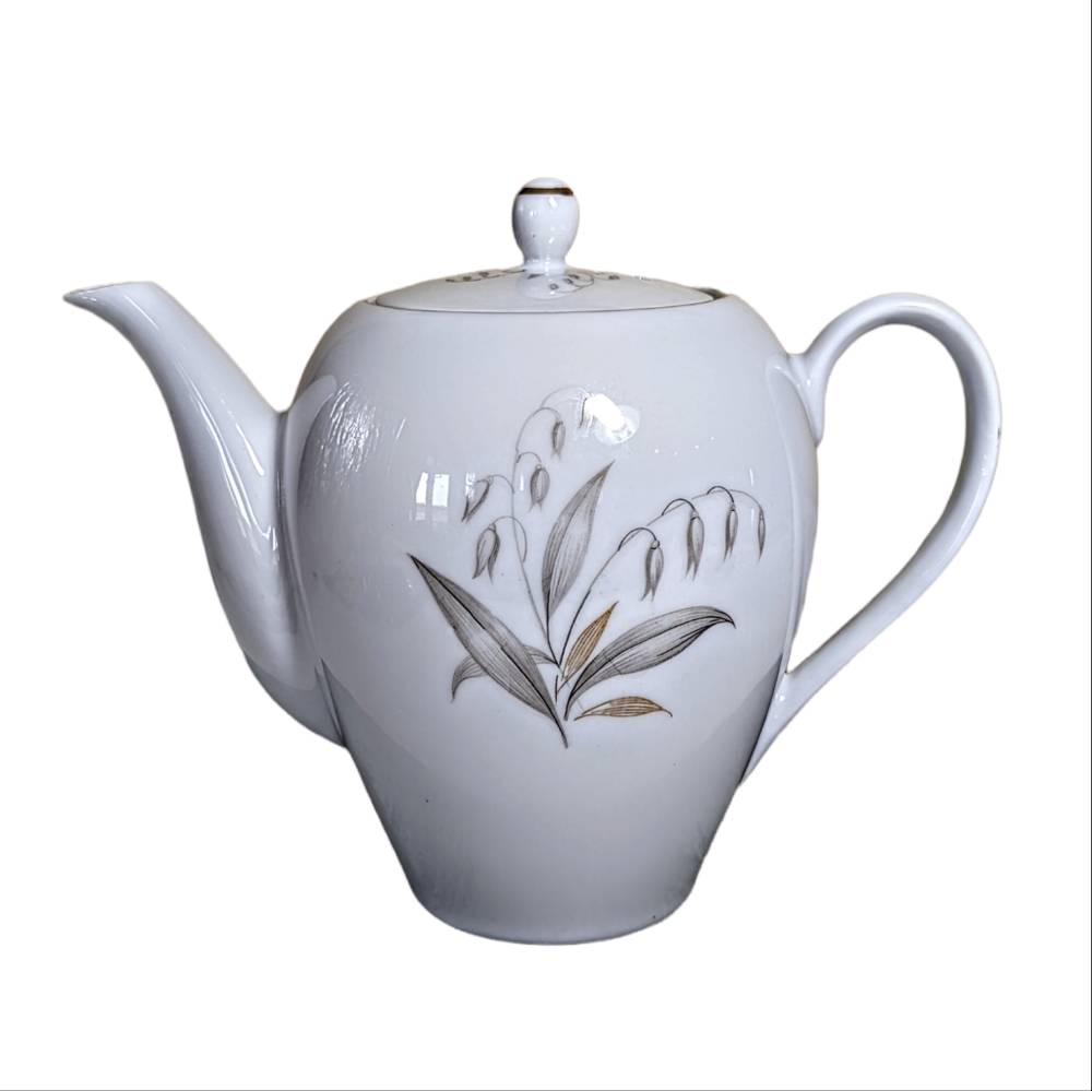 Kaysons Fine China From Japan Golden Rhapsody Teapot Coffee  Vintage Mid Century